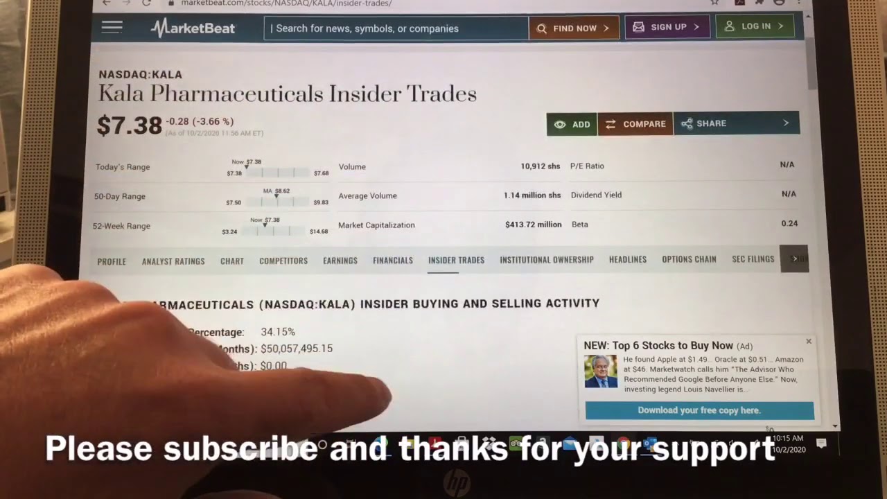 Insider Buying, FDA approvals and more $ZSAN, $FBIO, $KALA, $NNDM, $NBRV