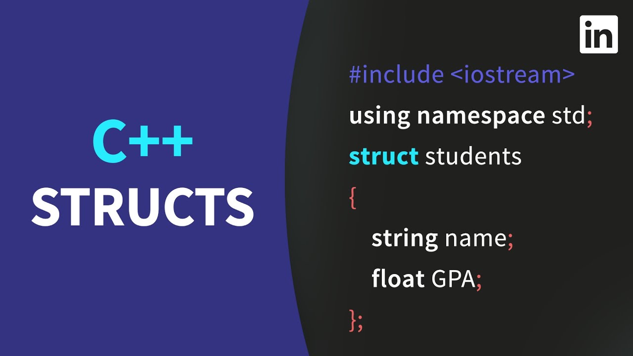 C++ Tutorial - Using STRUCTS to store different data types