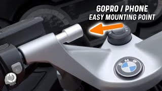 GoPro / Phone Handlebar Mount for BMW R1250RT   (or K1600 / R1200RT)