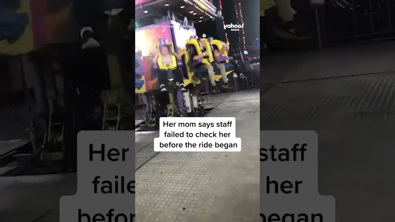  Terrifying Moment 9 Year Old Realizes Seatbelt Isn T Buckled On Drop Tower Ride Shorts 1