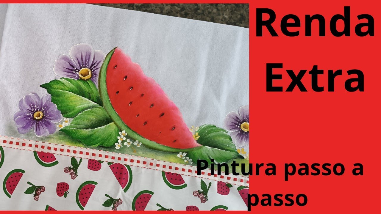 como pintar melancia super fácil. como pintar melancia #seinscreve #rendaextra