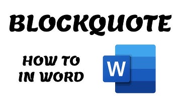 How to Blockquote in Microsoft Word
