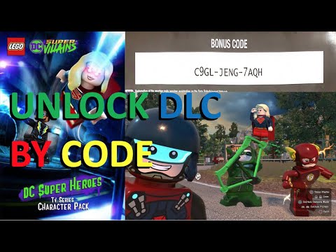 How to Unlock DLC TV Super Heroes Pack For Free Using Game Included Code In Lego DC Super Villains