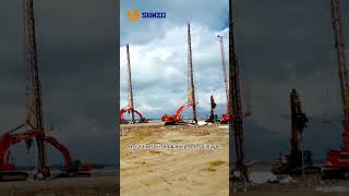 SUNZO Patented  Friction-Type PVD Pile Driver #PVD Drainage Board Installer #machine #consolidation