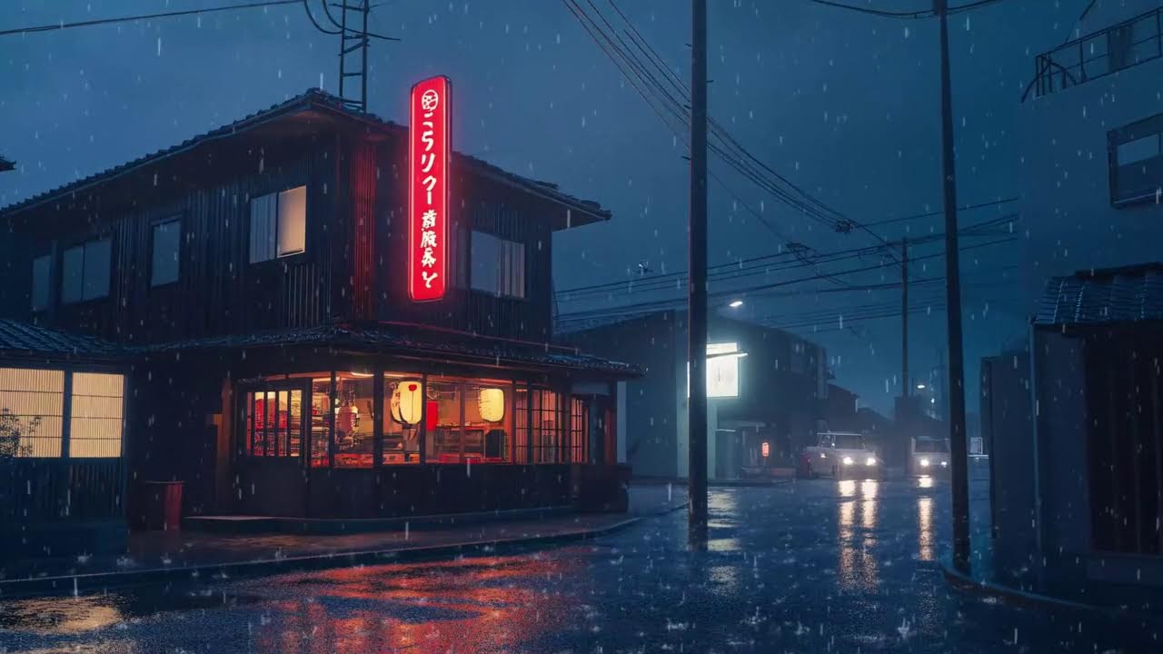 Tokyo City Rain 🌧️ Calm Lofi Beats for Working Late & Focus