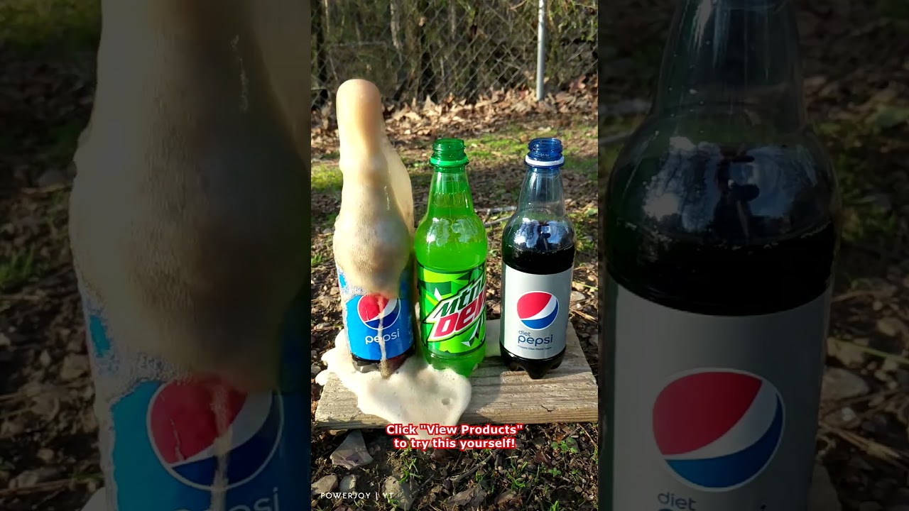 Mountain Dew Vs Pepsi Vs Mentos (Reaction) Popular Sodas
