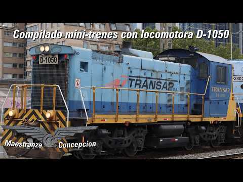 Compilado locomotora D-1050 con mini-trenes de carga [Transap]