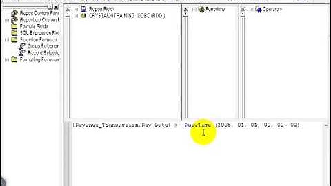 61 Crystal ReportsXI  Filtering Data    Select Expert Reintroduction