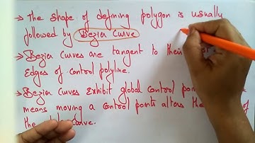 Bezier Curve in Computer Graphics | Properties | CG | Lec-42 | Bhanu Priya
