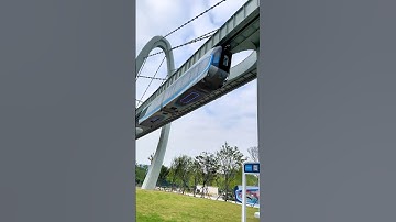 Upside down train in Wuhan China #china #infrastructure #travel