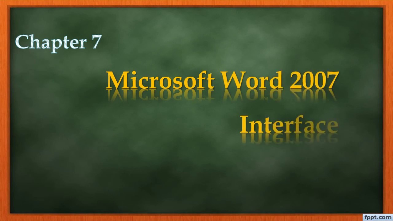 Click Start 3 Ms Word 2007 Interface YouTube