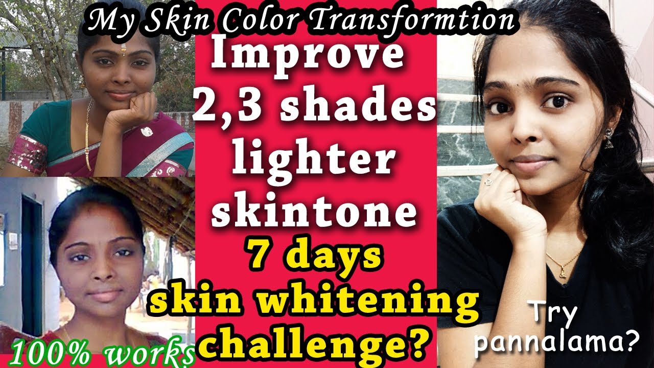 🔥7 days skin whitening challenge face whitening at home in tamil