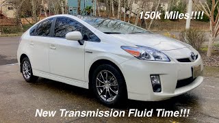 2010-15 Toyota Prius 150k Mile eCVT Transmission Fluid Change | DIY | Drain & Fill