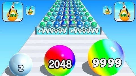 Ball Run 2048 MAX LEVEL Gameplay 2025 | All Levels Walkthrough Android iOS (Epic Merges!)