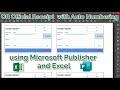 OR Auto Numbering - Official Receipt Auto Numbering Using Microsoft Publisher and Excel - Mail Merge