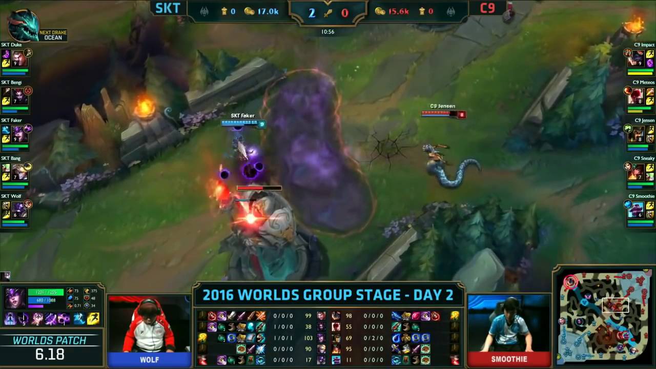 FAKER SYNDRA BEST PLAYS VS JENSEN CASSIOPEIA LoLmundial champions