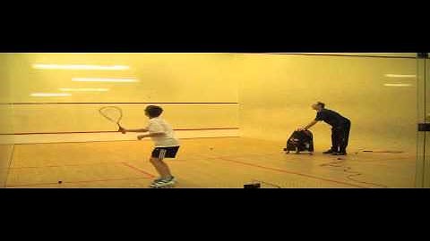 Squashcannon ballmachine drill:  varying squash serve feeds