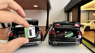 Miniature Mercedes-Benz VS Bmw 1:18 Scale Model Car | Review | Tire Change