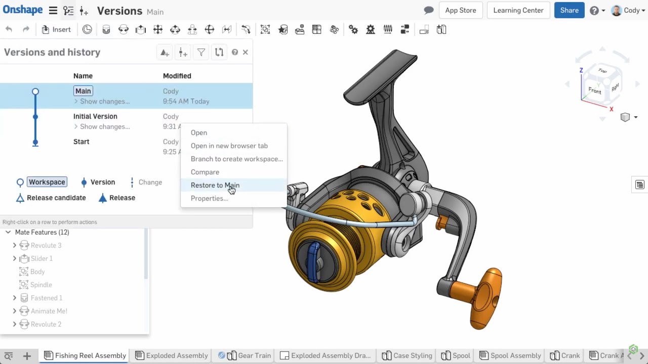 Versions in Onshape - YouTube