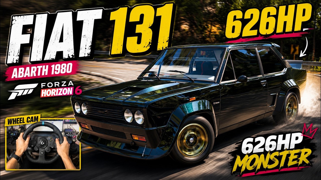 ABARTH FIAT 131 (1980) 626HP in FORZA HORIZON 6 Wheel Cam Logitech