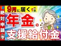 【絶対申請して!】9月に届く!年金に6万円の終身上乗せ!「年金生活者支援給付金」とは?2024年の給付金額、支給条件、申請方法【年金受給・給付金・遺族年金】