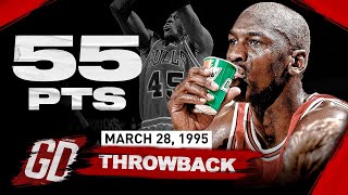 Michael Jordan FAMOUS "Double-Nickel" Game at MSG 🔥55 Points Full Highlights | March 28, 1995