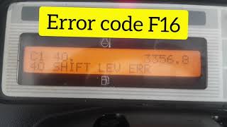 Error code F16 [Shift level error]