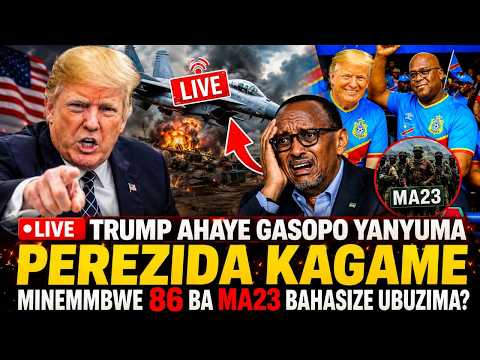 LIVE: AMERICA IHAYE PEREZIDA KAGAME GASOPO YANYUMA MINEMBWE FARDC ITURIKIJE 84 BA MA23 NA TWIRWANEH?