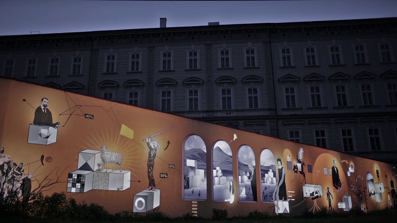 Mécaniques Discursives - Mural, Signal Festival - Prague - October 2017
