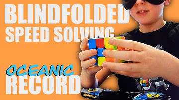 17.39 3x3 blindfolded speedcubing Oceanic Record MO3 | Feat: Tingman in the background ... again...