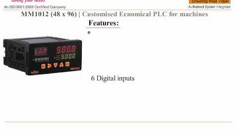 PROGRAMMABLE LOGIC CONTROLLER AND HMI ECNOMICAL MM1012 SELEC