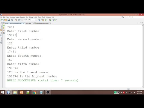 Sort numbers in NETBEANS to find Min and Max values without using Array