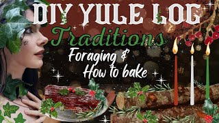 DIY Yule Log 🌲🪵 Foraging & Baking a traditional Yule Log |  Forest Witch