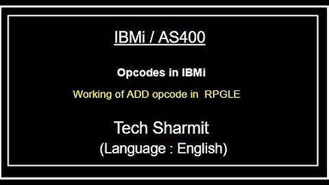 IBMi (AS400) Working of ADD opcode in rpgle | as400 for beginners | Opcodes in rpgle | as400 opcodes