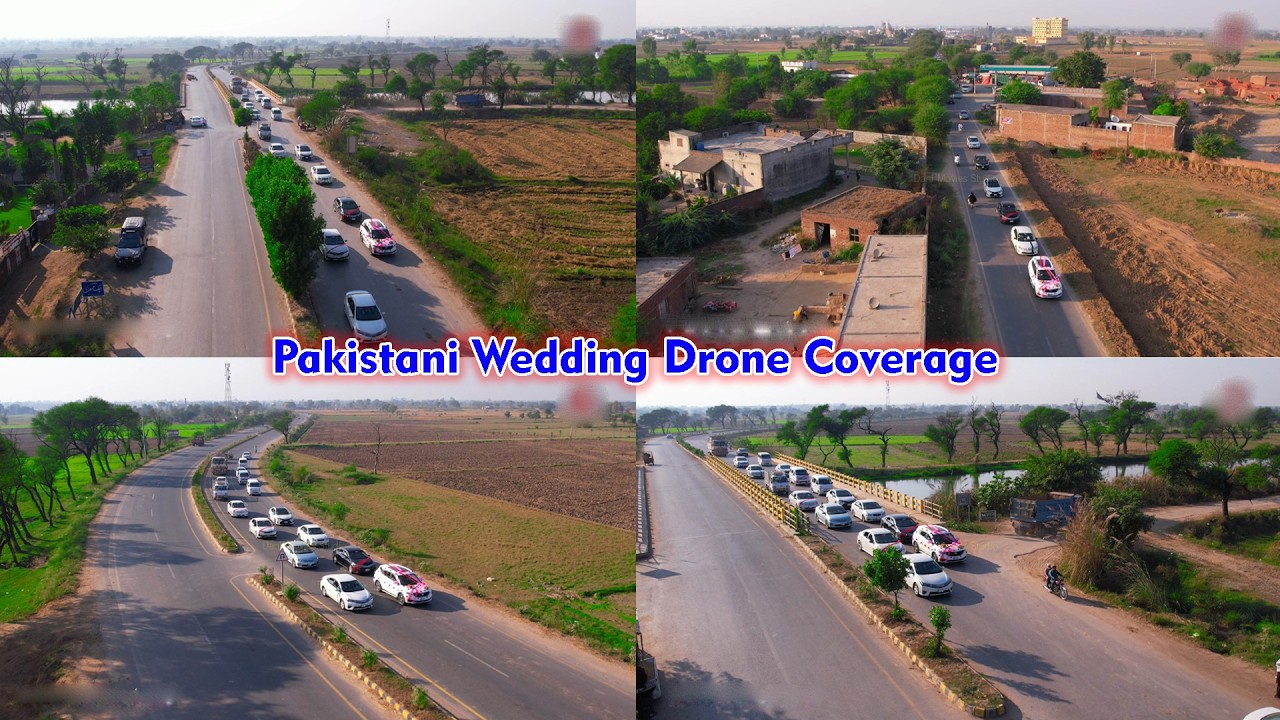 Pakistani Wedding Car Drone Video