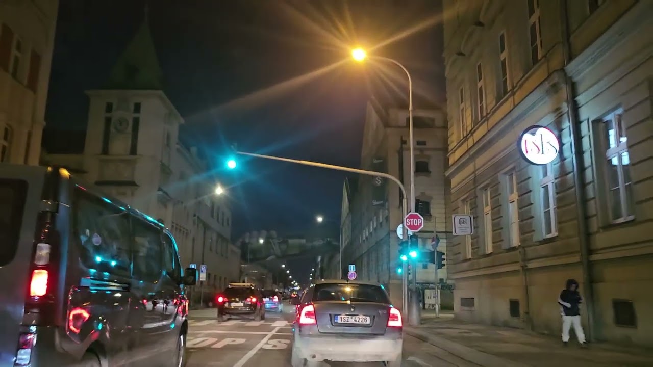 🚗 Prague Wenceslas Square → Radotín | Calm Night Drive | 4K | No Commentary