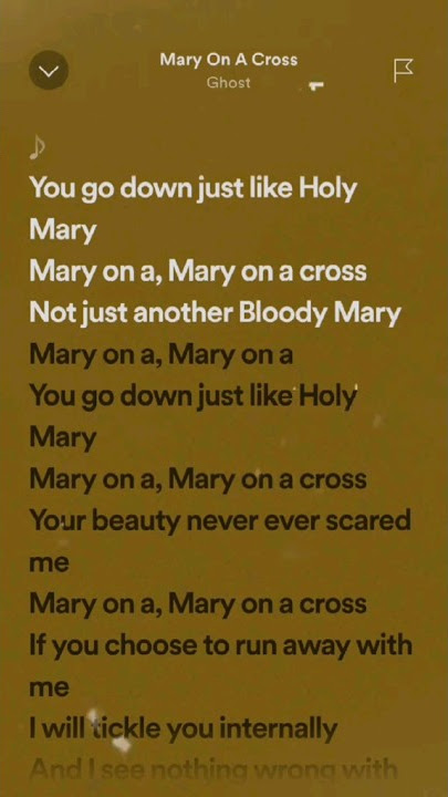 Ghost: Mary On A Cross (Speed Up) | #Lyrics