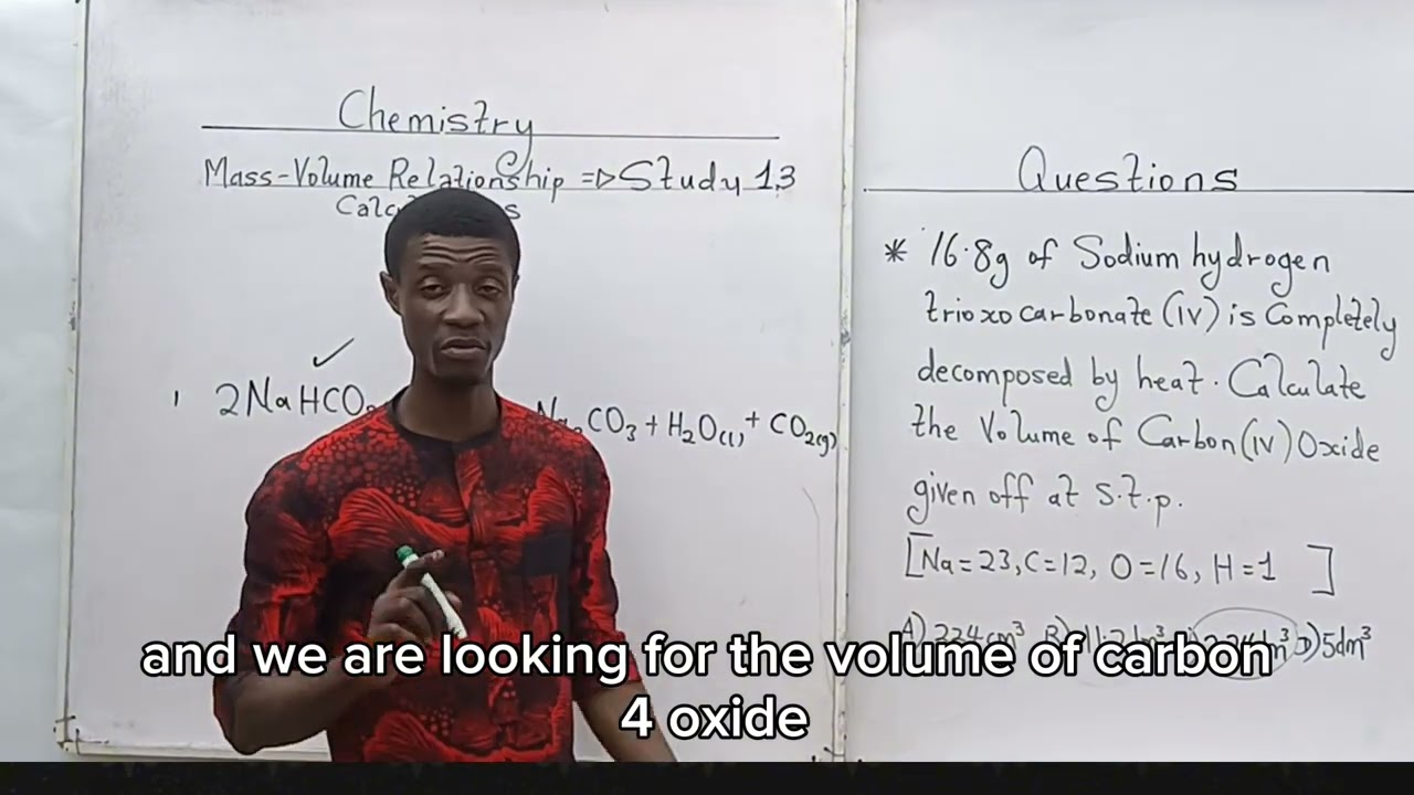 Mass-volume relationship [Study 13] Chemistry calculations.