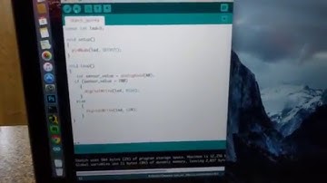 Arduino lights a LED when it is sufficiently dark in a room