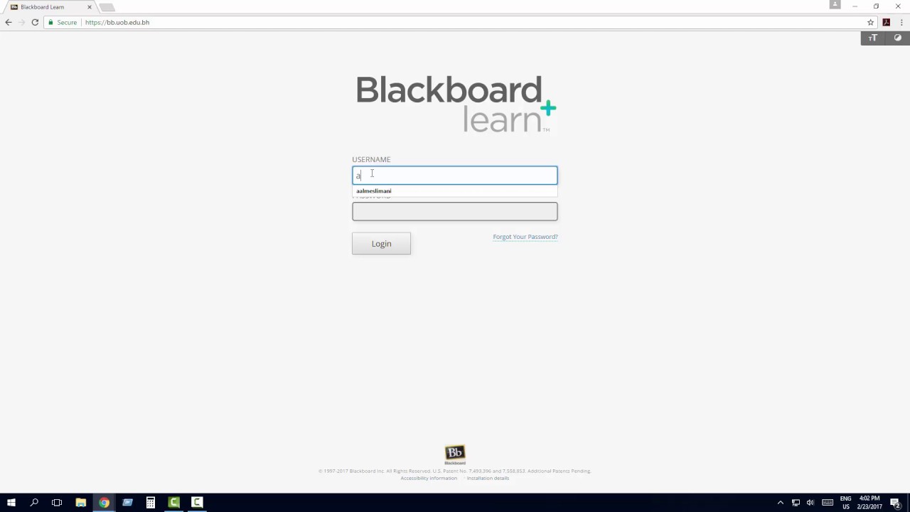 blackboard login instruction YouTube