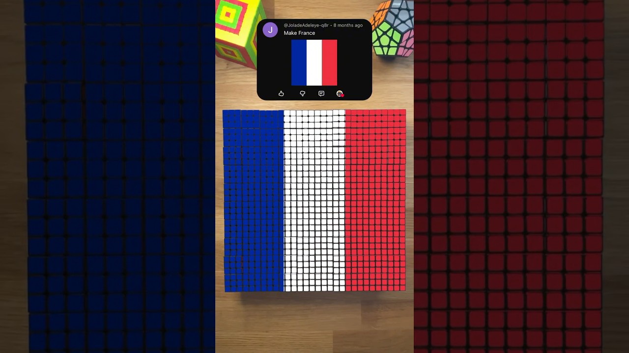 Making FRANCE'S Flag on RUBIK'S CUBES! 🇫🇷