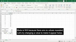 Summary Statistics in Excel