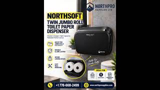 NorthSoft Twin Jumbo Roll Toilet Paper Dispenser | High-Capacity Commercial Dispenser