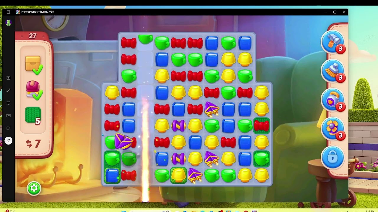 Homescapes Level 27 | Audio Talkthrough Walkthrough | F2P Tips & No Boosters Guide