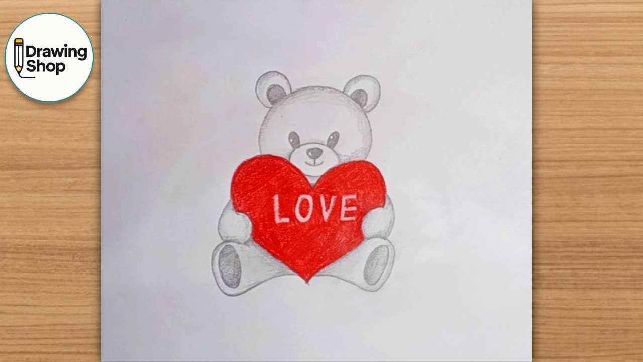 Easy Teddy Bear Drawing || How to draw teddy bear || Drawing Tutorial || Drawing Shop