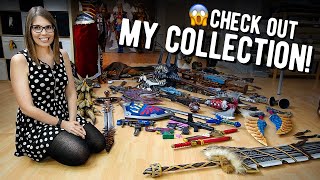 Most epic videogame prop collection ever?