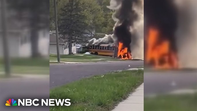 Empty Bus Catches On Fire And Crashes Into Missouri Home