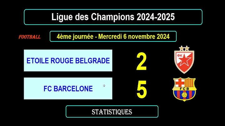 ETOILE ROUGE BELGRADE - FC BARCELONE : 2-5 - 4ème journée Ligue des Champions 2024/2025