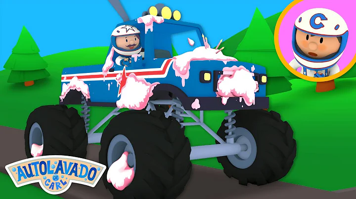 El Camión Monstruo De Monty | El Autolavado de Carl | Caricatura Para Niños