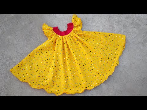 DIY Maxi Dress/ এতো সহজ বেবি ম্যাক্সি জামা তৈরি করা/ Baby Maxi Dress Cutting And stitching